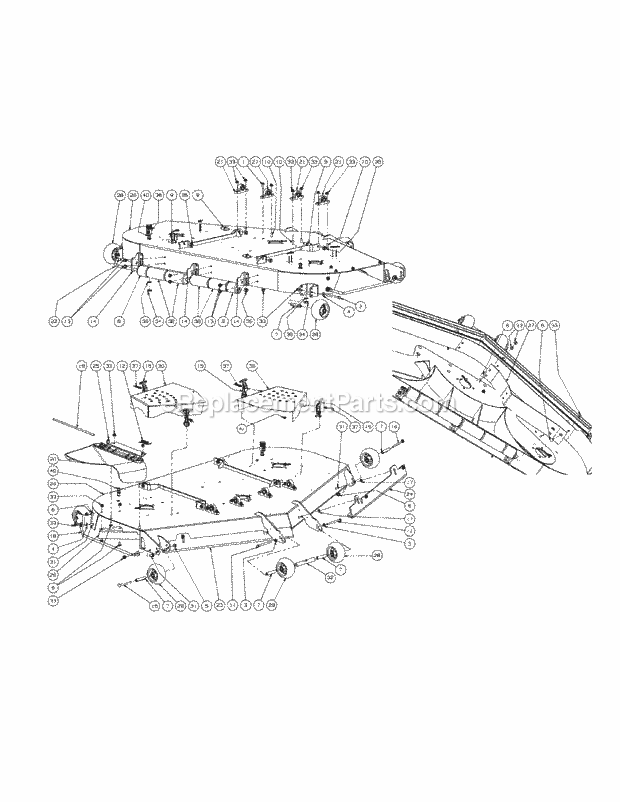 Cutter Deck 72-Inch Diagram and Parts List for S7237-KW 53AI8DU8050 Cub Cadet Sprayer